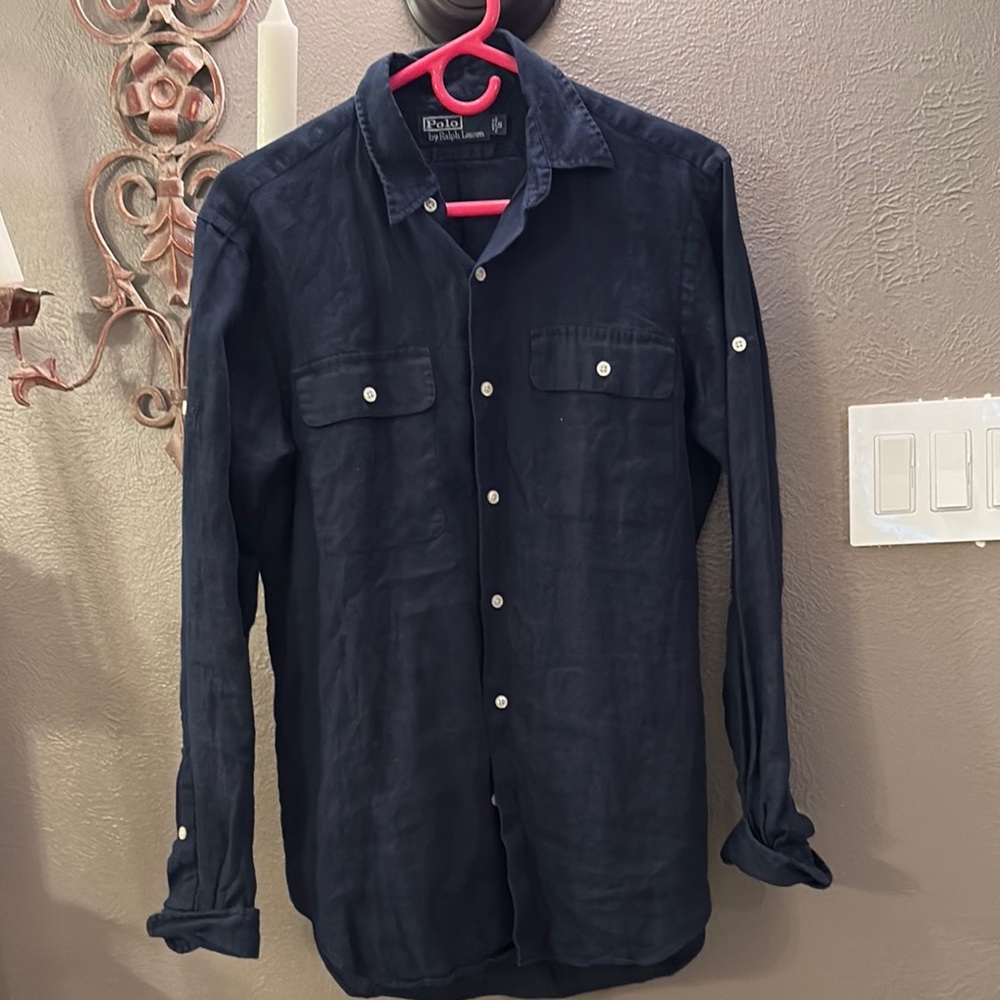 Women’s polo Ralph lauren Navy Button-Up Shirt